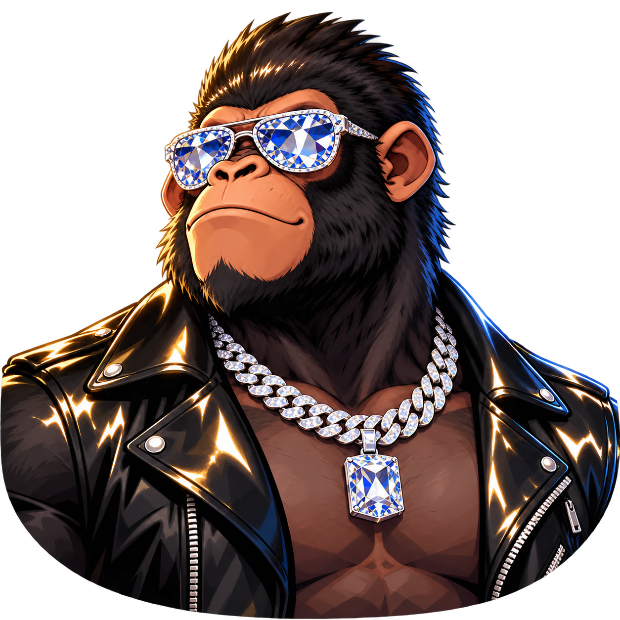 Ape Royal, portrait facing left