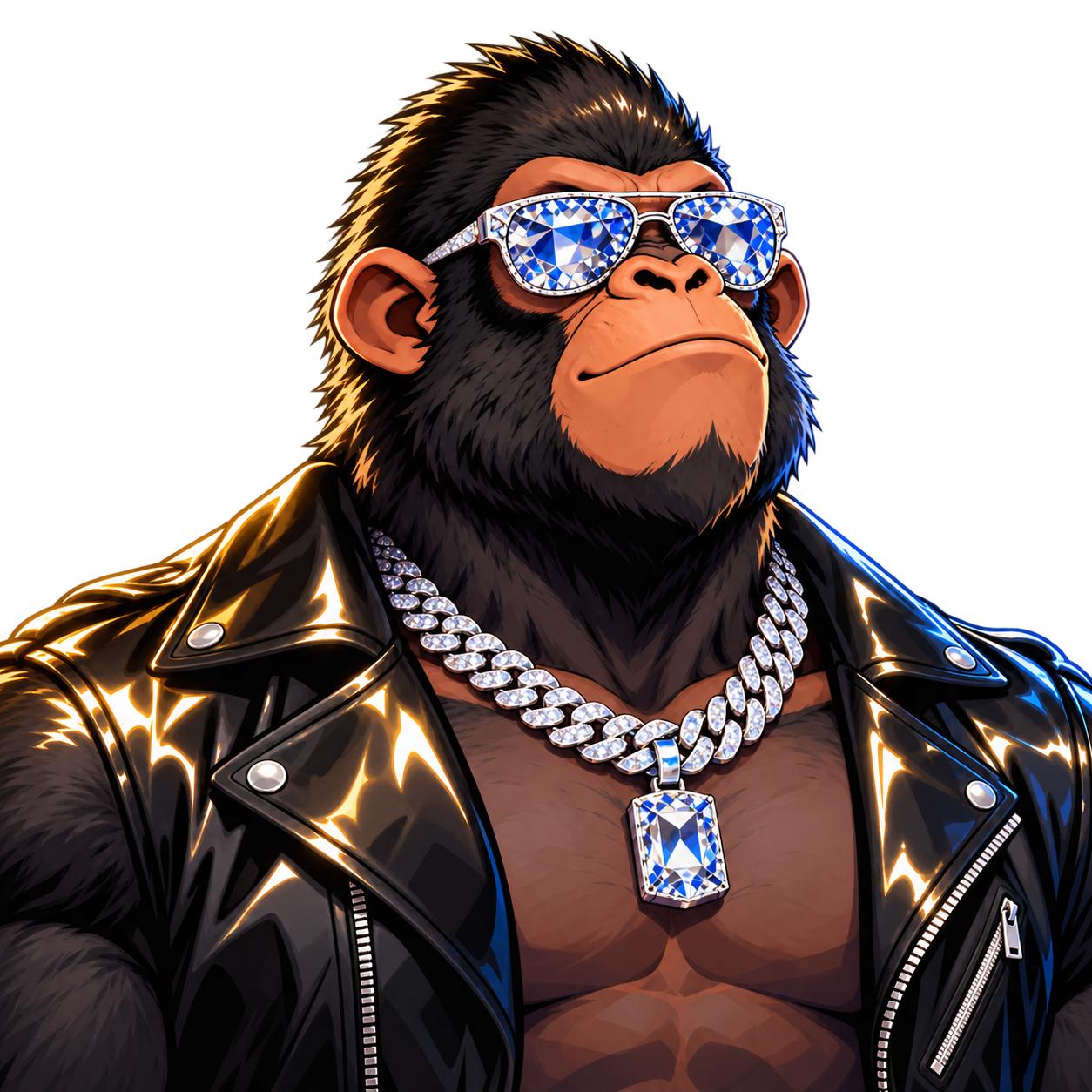 Ape Royal, portrait facing right