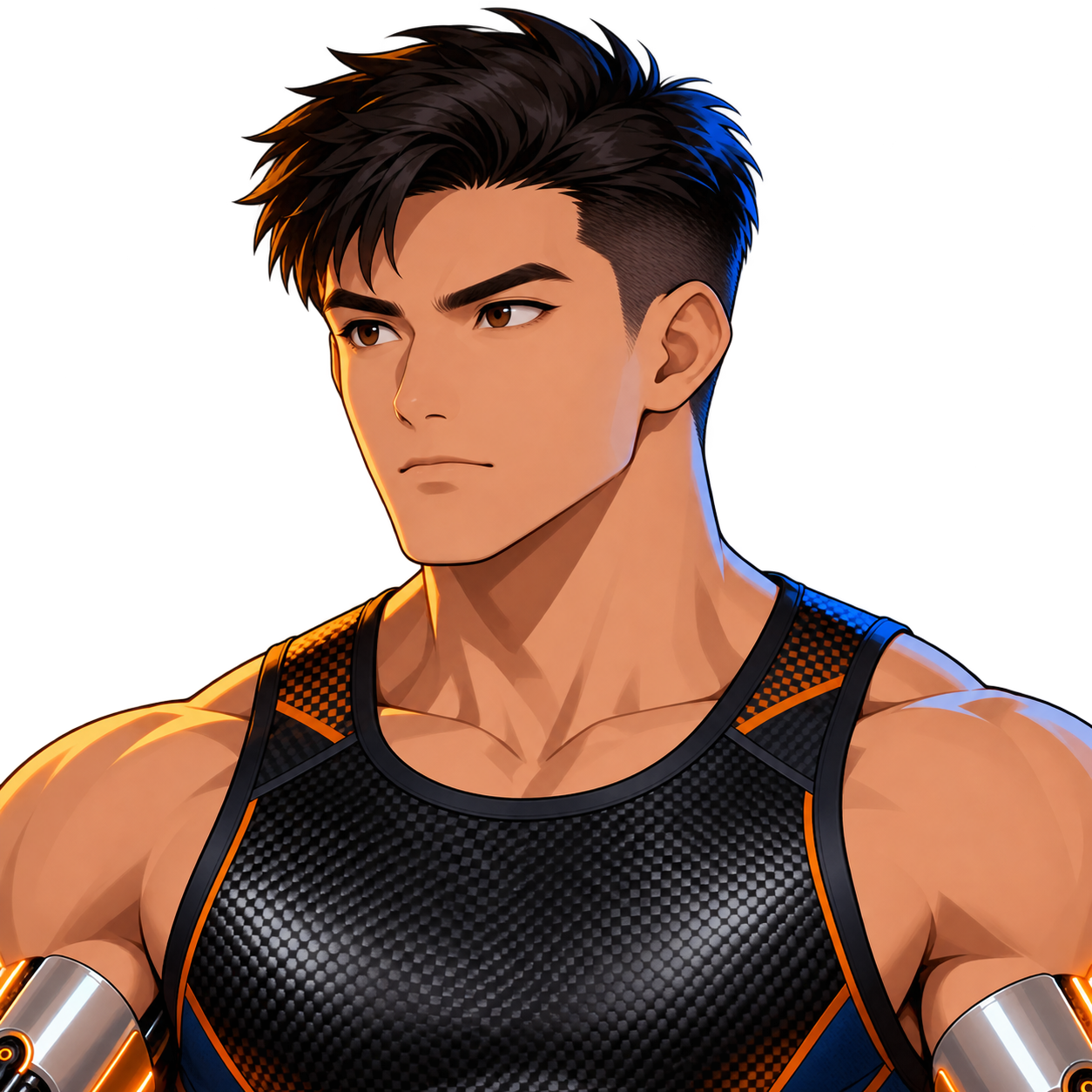 Botgrindr, portrait facing left