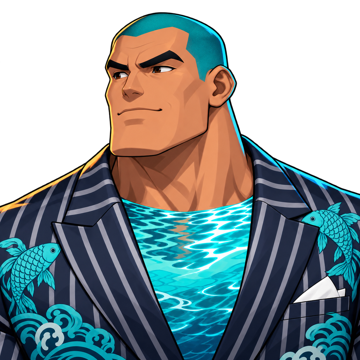 Whale Hunter, portrait facing left