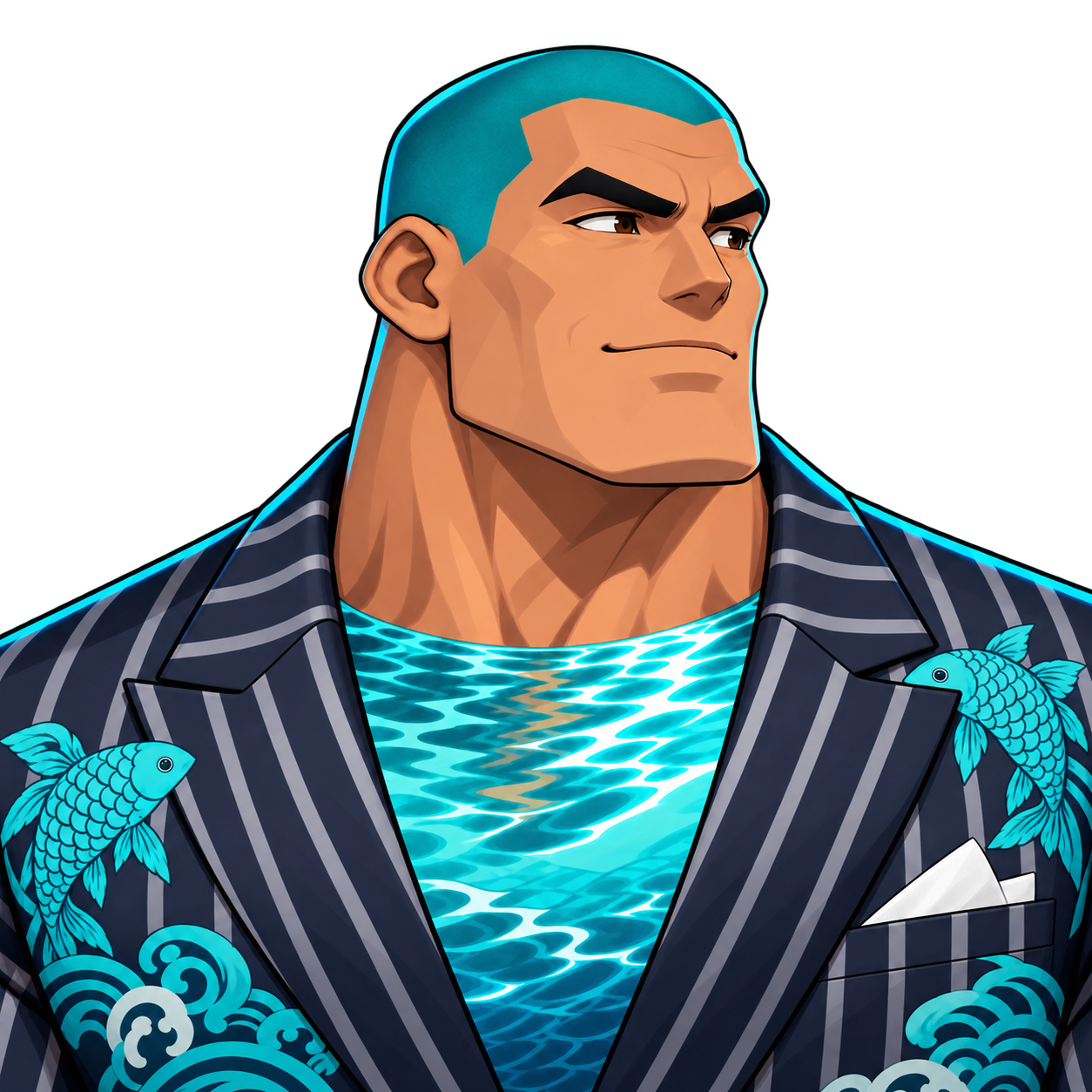 Whale Hunter, portrait facing right
